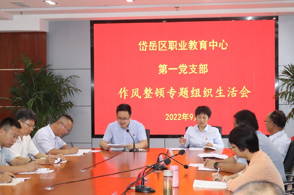岱岳区职业教育中心第一党支部作风整顿专题组织生活会